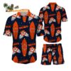 Chicago Bears Flower Pattern Hawaiian Shirt And Shorts Football Summer Hawaiian Set 1