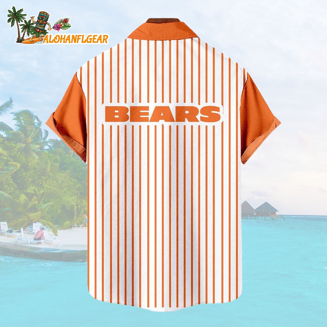 Chicago BearsClassic Retro Mascot Line Summer Beach Hawaiian Shirt Chicago BearsClassic Retro Mascot Line Summer Beach Hawaiian Shirt