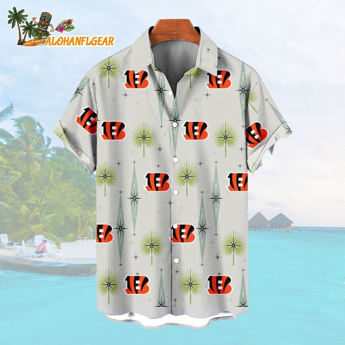 Cincinnati Bengals Football Team Logo Funny Aloha Hawaiian Shirt 1