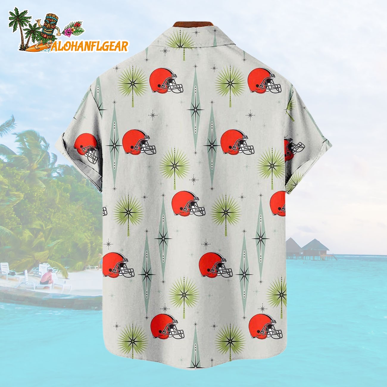 Cleveland Browns Football Team Logo Funny Aloha Hawaiian Shirt Cleveland Browns Football Team Logo Funny Aloha Hawaiian Shirt