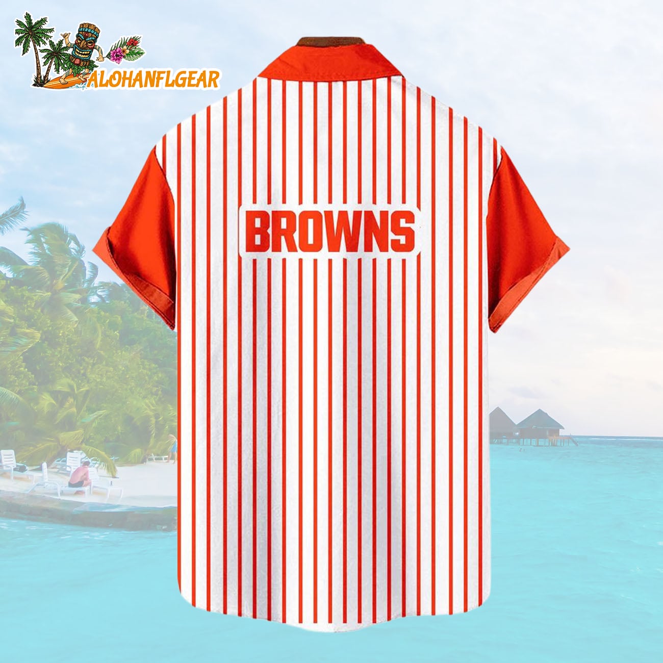 Cleveland BrownsClassic Retro Mascot Line Summer Beach Hawaiian Shirt Cleveland BrownsClassic Retro Mascot Line Summer Beach Hawaiian Shirt