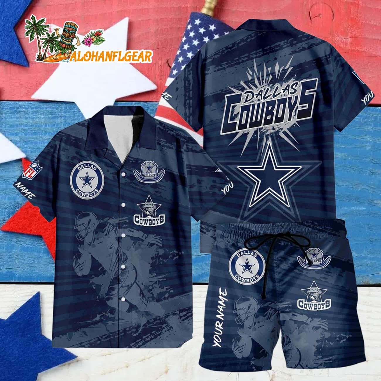 Dallas Cowboys Combo Hawaiian Shirt And Shorts Dallas Cowboys Combo Hawaiian Shirt And Shorts