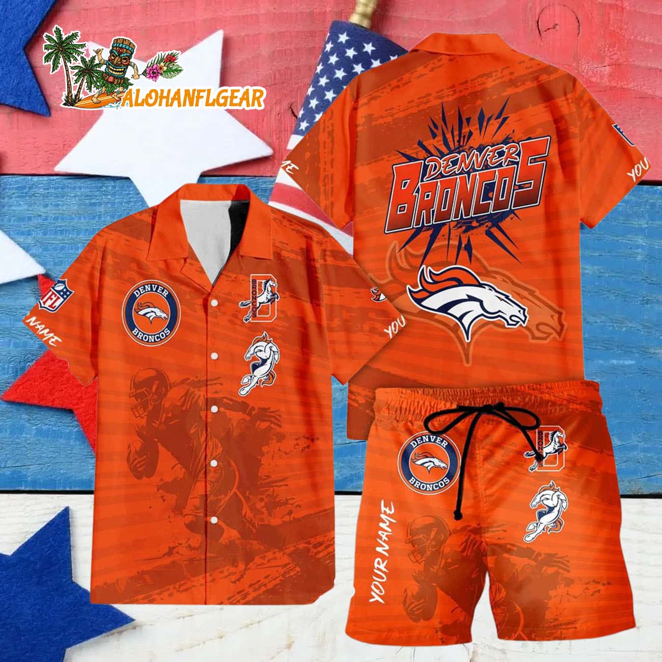 Denver Broncos Combo Hawaiian Shirt And Shorts Denver Broncos Combo Hawaiian Shirt And Shorts