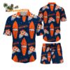 Denver Broncos Flower Pattern Hawaiian Shirt And Shorts Football Summer Hawaiian Set 1