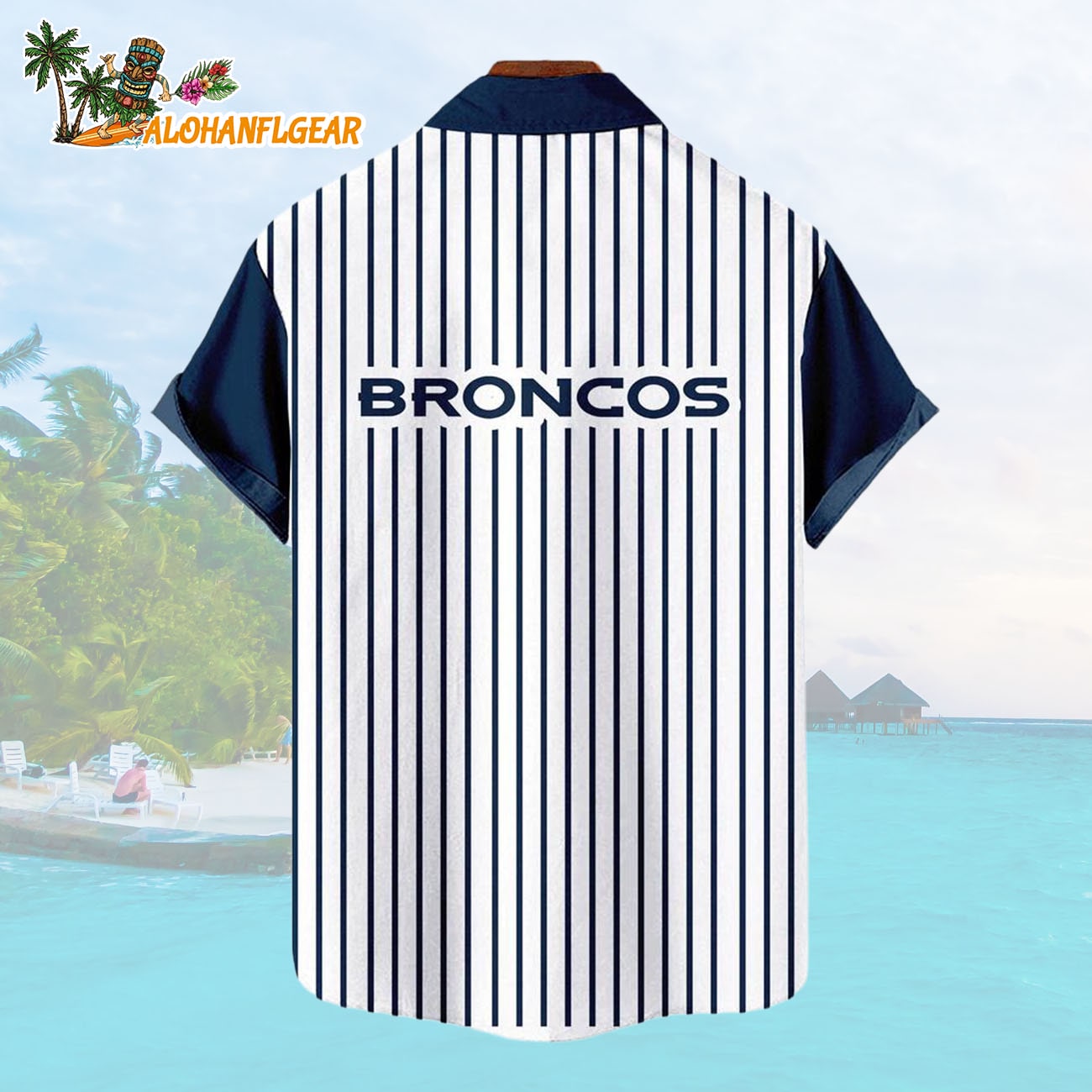 Denver BroncosClassic Retro Mascot Line Summer Beach Hawaiian Shirt Denver BroncosClassic Retro Mascot Line Summer Beach Hawaiian Shirt