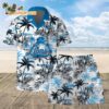 Detroit Lions Football Team Logo Pattern Flamingo Hibiscus Summer Hawaiian Shirt And Beach Short 1