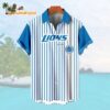 Detroit LionsClassic Retro Mascot Line Summer Beach Hawaiian Shirt 1