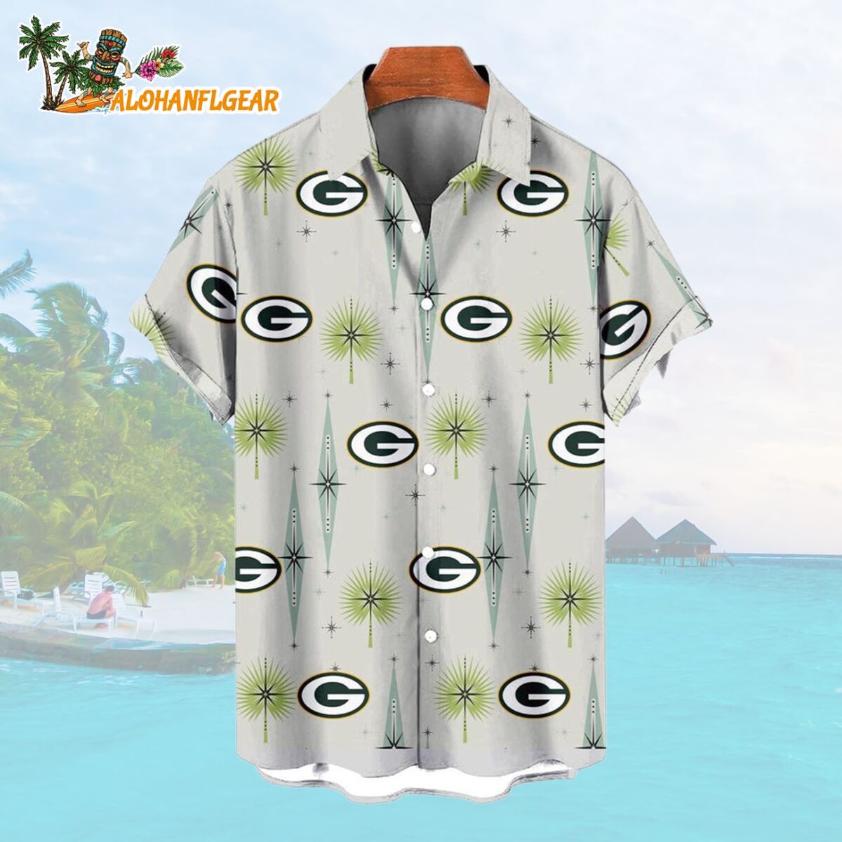 Green Bay Packers Football Team Logo Funny Aloha Hawaiian Shirt 1