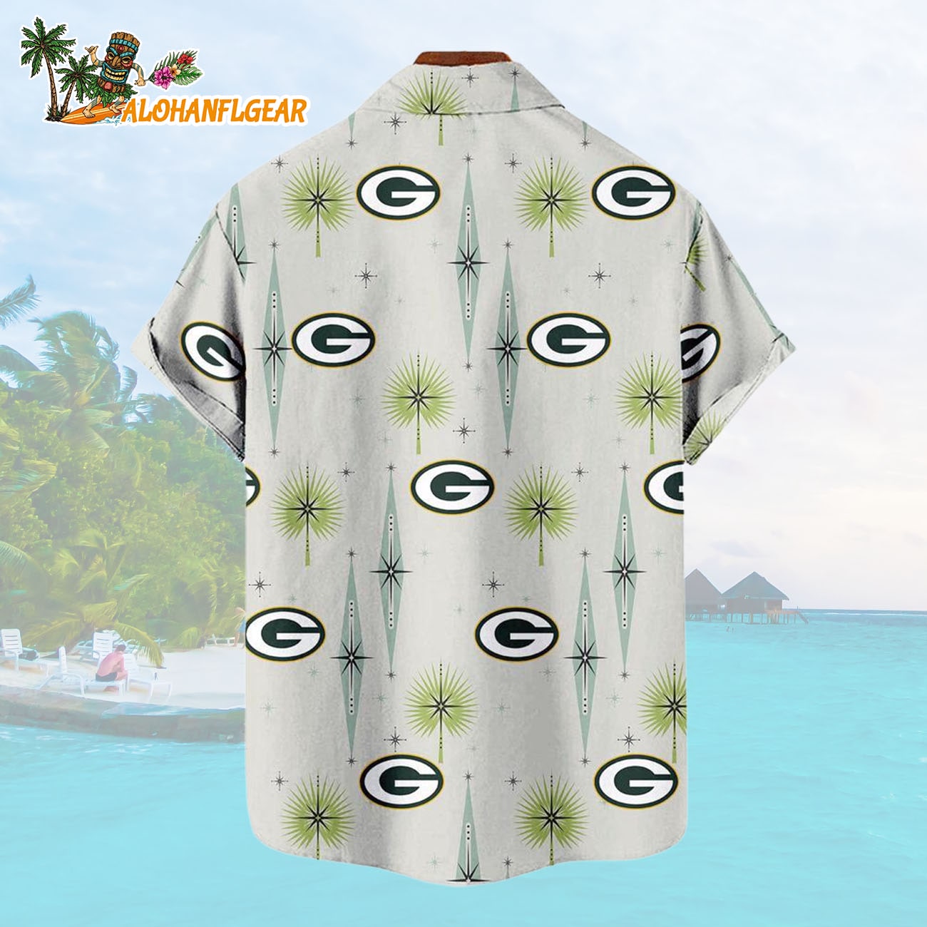 Green Bay Packers Football Team Logo Funny Aloha Hawaiian Shirt Green Bay Packers Football Team Logo Funny Aloha Hawaiian Shirt
