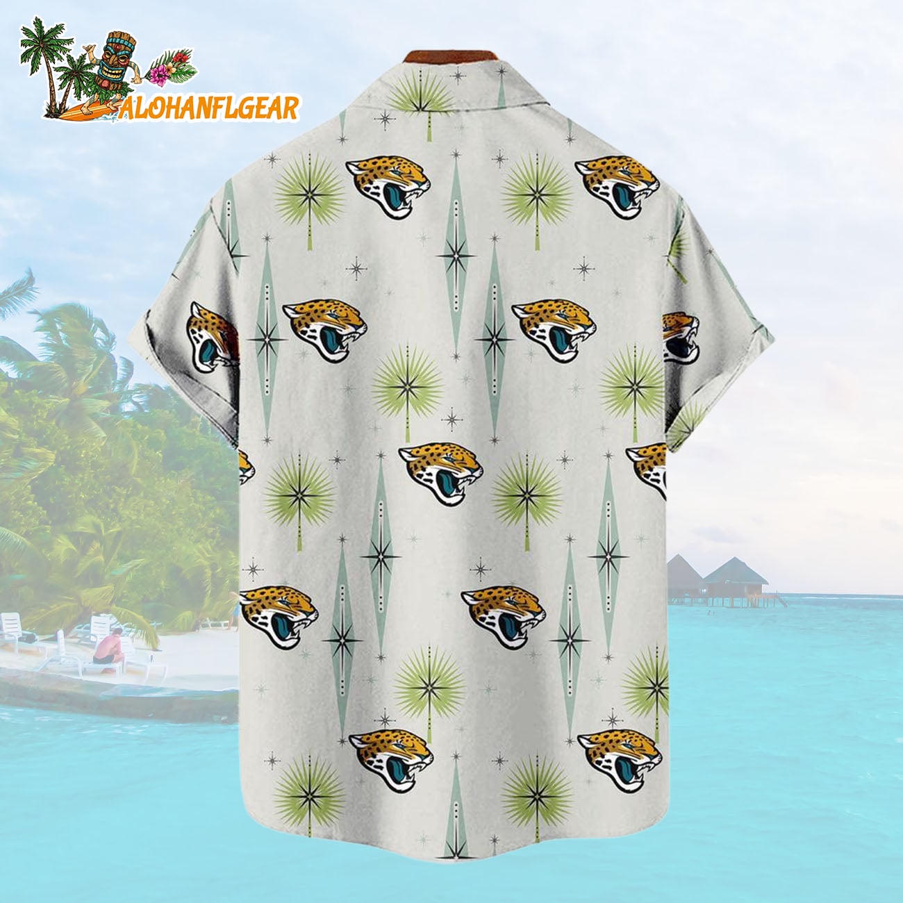 Jacksonville Jaguars Football Team Logo Funny Aloha Hawaiian Shirt Jacksonville Jaguars Football Team Logo Funny Aloha Hawaiian Shirt