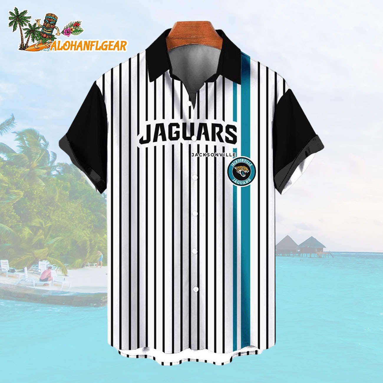 Jacksonville JaguarsClassic Retro Mascot Line Summer Beach Hawaiian Shirt Jacksonville JaguarsClassic Retro Mascot Line Summer Beach Hawaiian Shirt