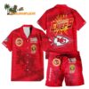 Kansas City Chiefs Combo Hawaiian Shirt And Shorts Football Summer Beach Hawaiian Sets 1