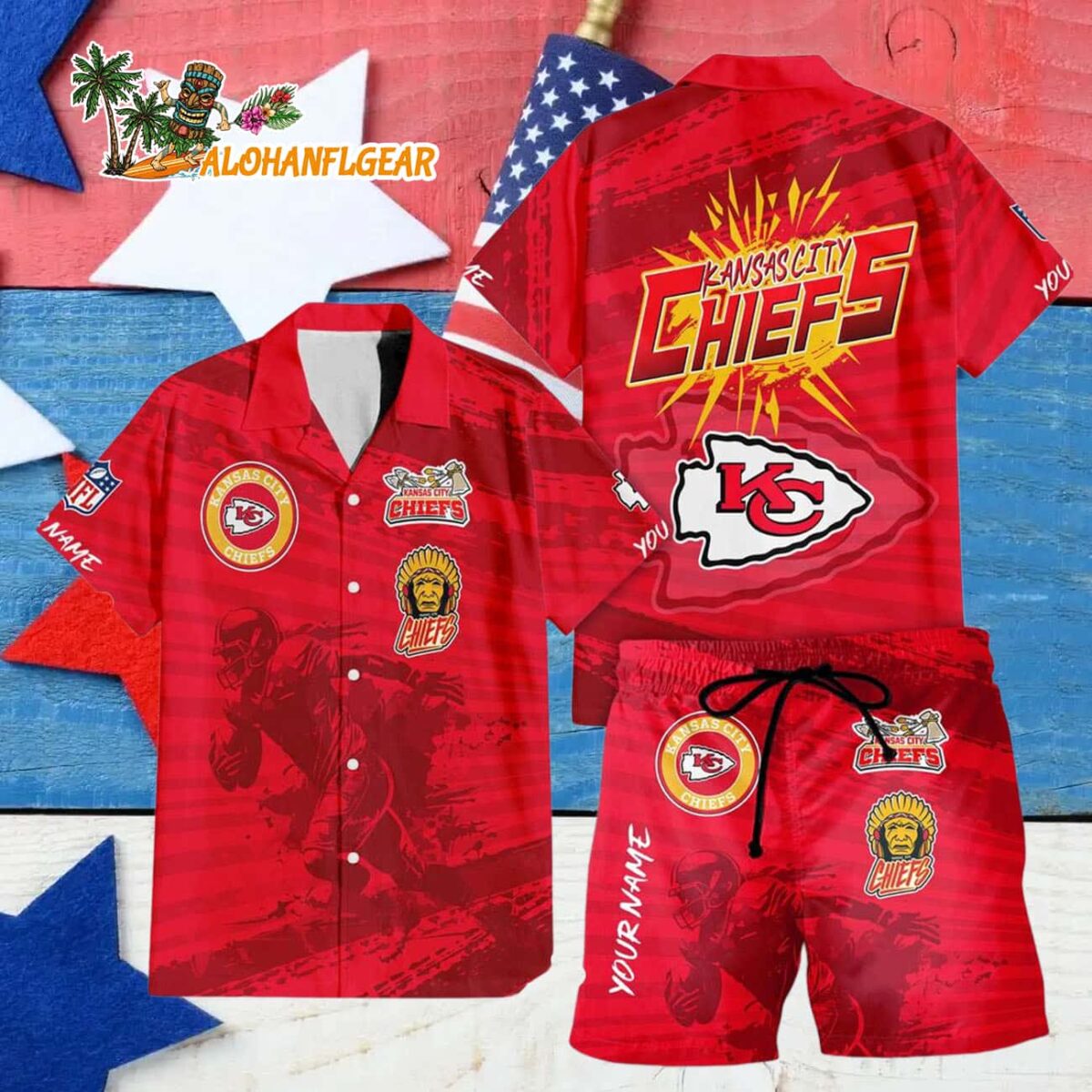 Kansas City Chiefs Combo Hawaiian Shirt And Shorts Football Summer Beach Hawaiian Sets 4 Kansas City Chiefs Combo Hawaiian Shirt And Shorts Football Summer Beach Hawaiian Sets 4