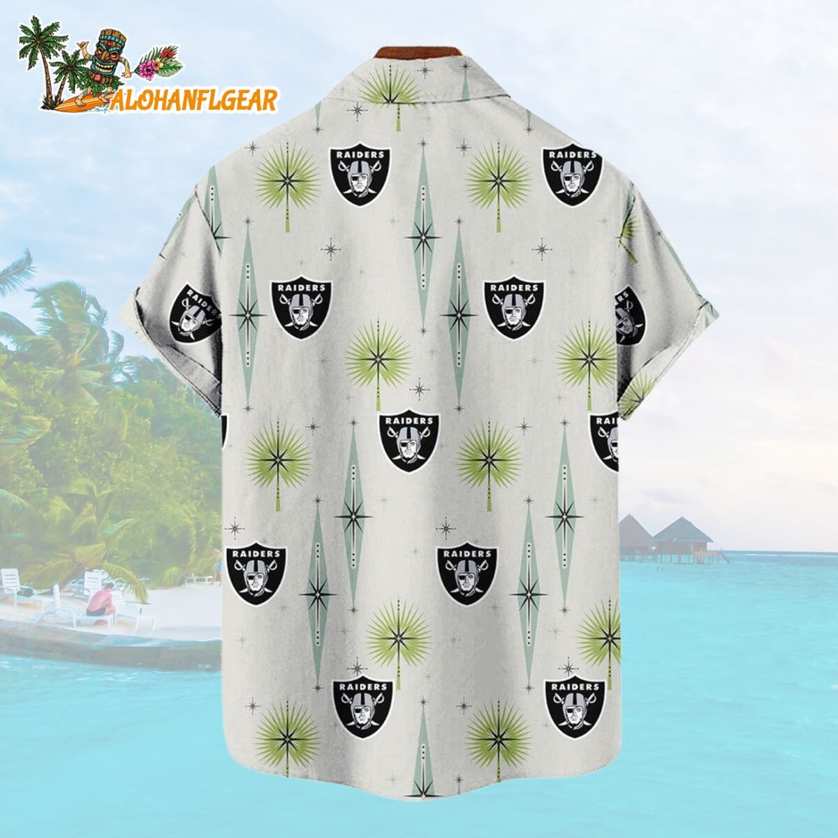 Las Vegas Raiders Football Team Logo Funny Aloha Hawaiian Shirt 1 Las Vegas Raiders Football Team Logo Funny Aloha Hawaiian Shirt 2