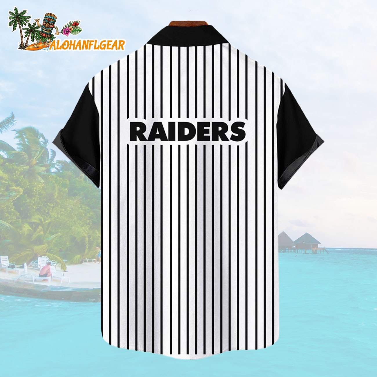 Las Vegas RaidersClassic Retro Mascot Line Summer Beach Hawaiian Shirt Las Vegas RaidersClassic Retro Mascot Line Summer Beach Hawaiian Shirt
