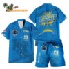 Los Angeles Chargers Combo Hawaiian Shirt And Shorts Football Summer Beach Hawaiian Sets 1