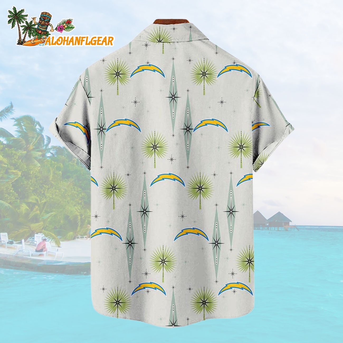 Los Angeles Chargers Football Team Logo Funny Aloha Hawaiian Shirt Los Angeles Chargers Football Team Logo Funny Aloha Hawaiian Shirt