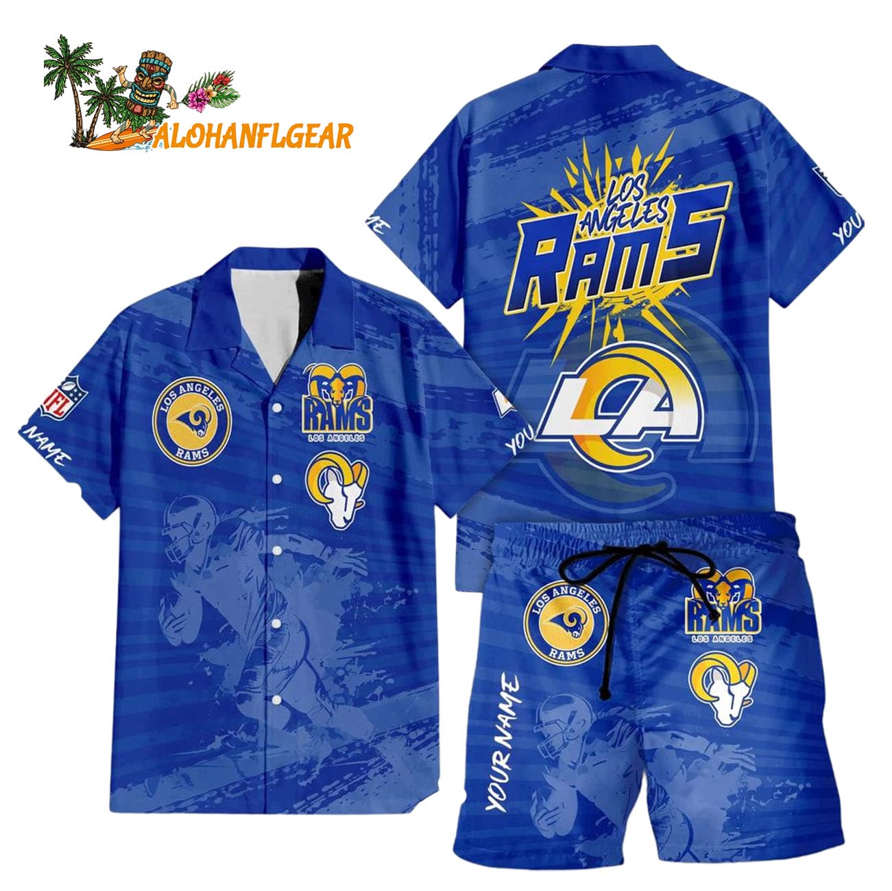 Los Angeles Rams Combo Hawaiian Shirt And Shorts Los Angeles Rams Combo Hawaiian Shirt And Shorts