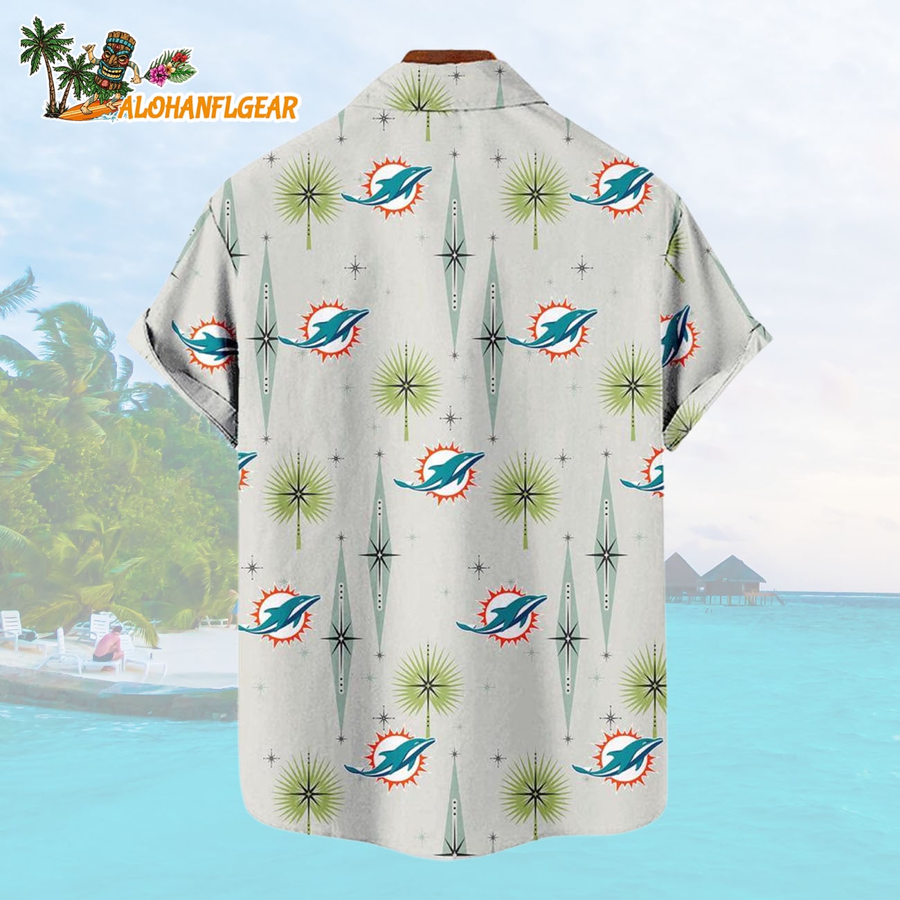 Miami Dolphins Football Team Logo Funny Aloha Hawaiian Shirt Miami Dolphins Football Team Logo Funny Aloha Hawaiian Shirt