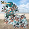 Miami Dolphins Football Team Logo Pattern Flamingo Hibiscus Summer Hawaiian Shirt And Beach Short 1