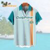 Miami DolphinsClassic Retro Mascot Line Summer Beach Hawaiian Shirt 1