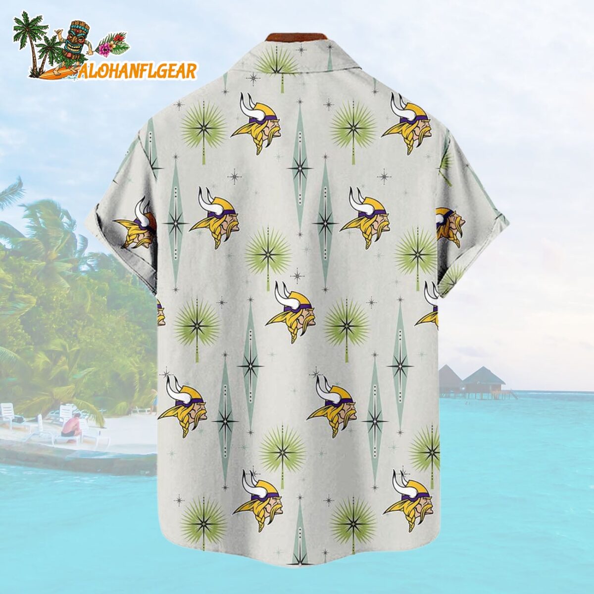 Minnesota Vikings Football Team Logo Funny Aloha Hawaiian Shirt 2