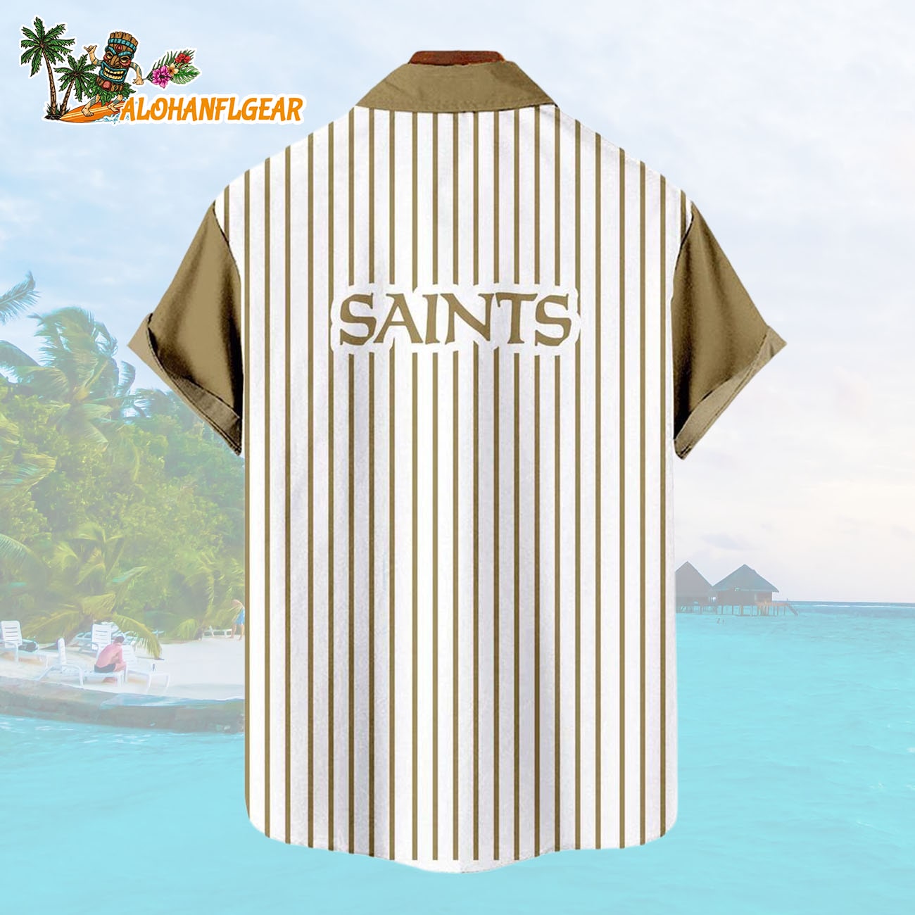 New Orleans SaintsClassic Retro Mascot Line Summer Beach Hawaiian Shirt New Orleans SaintsClassic Retro Mascot Line Summer Beach Hawaiian Shirt