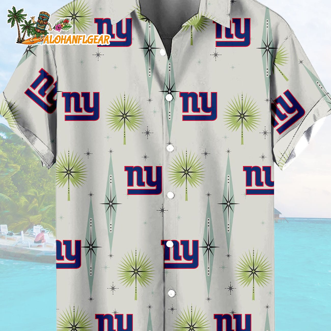 New York Giants Football Team Logo Funny Aloha Hawaiian Shirt New York Giants Football Team Logo Funny Aloha Hawaiian Shirt
