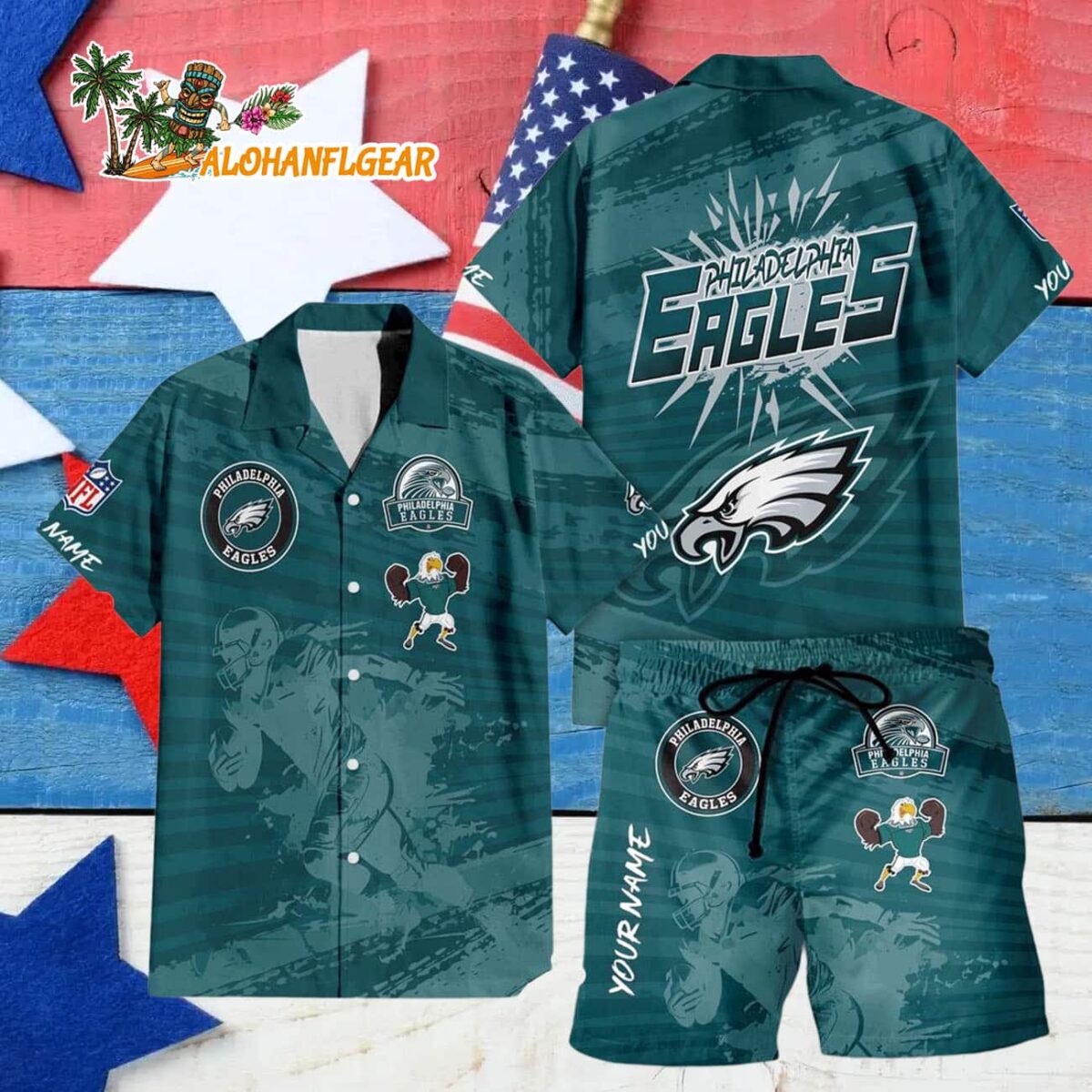 Philadelphia Eagles Combo Hawaiian Shirt And Shorts Football Summer Beach Hawaiian Sets 4 Philadelphia Eagles Combo Hawaiian Shirt And Shorts Football Summer Beach Hawaiian Sets 4