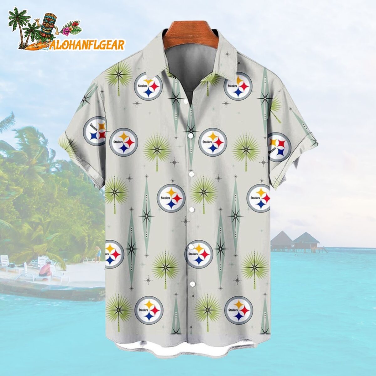 Pittsburgh Steelers Football Team Logo Funny Aloha Hawaiian Shirt 1