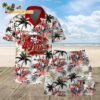 San Francisco 49ers Football Team Logo Pattern Flamingo Hibiscus Summer Hawaiian Shirt And Beach Short 1