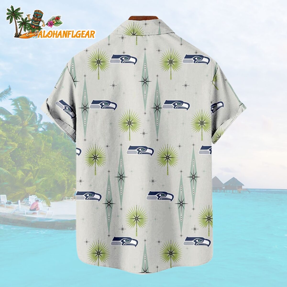 Seattle Seahawks Football Team Logo Funny Aloha Hawaiian Shirt 1 Seattle Seahawks Football Team Logo Funny Aloha Hawaiian Shirt 2