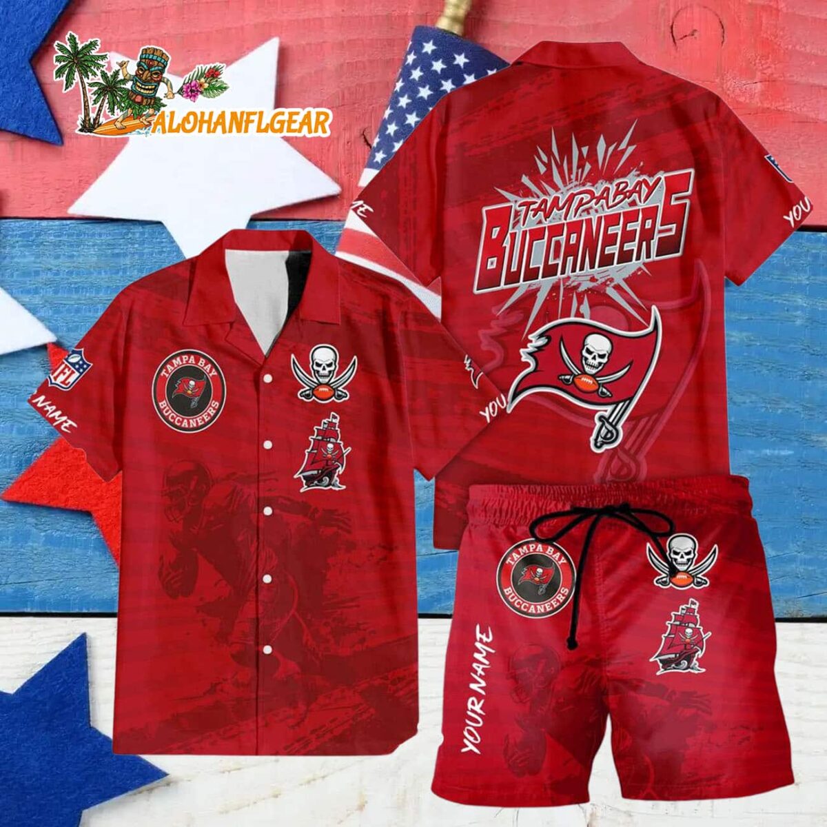 Tampa Bay Buccaneers Combo Hawaiian Shirt And Shorts Football Summer Beach Hawaiian Sets 4