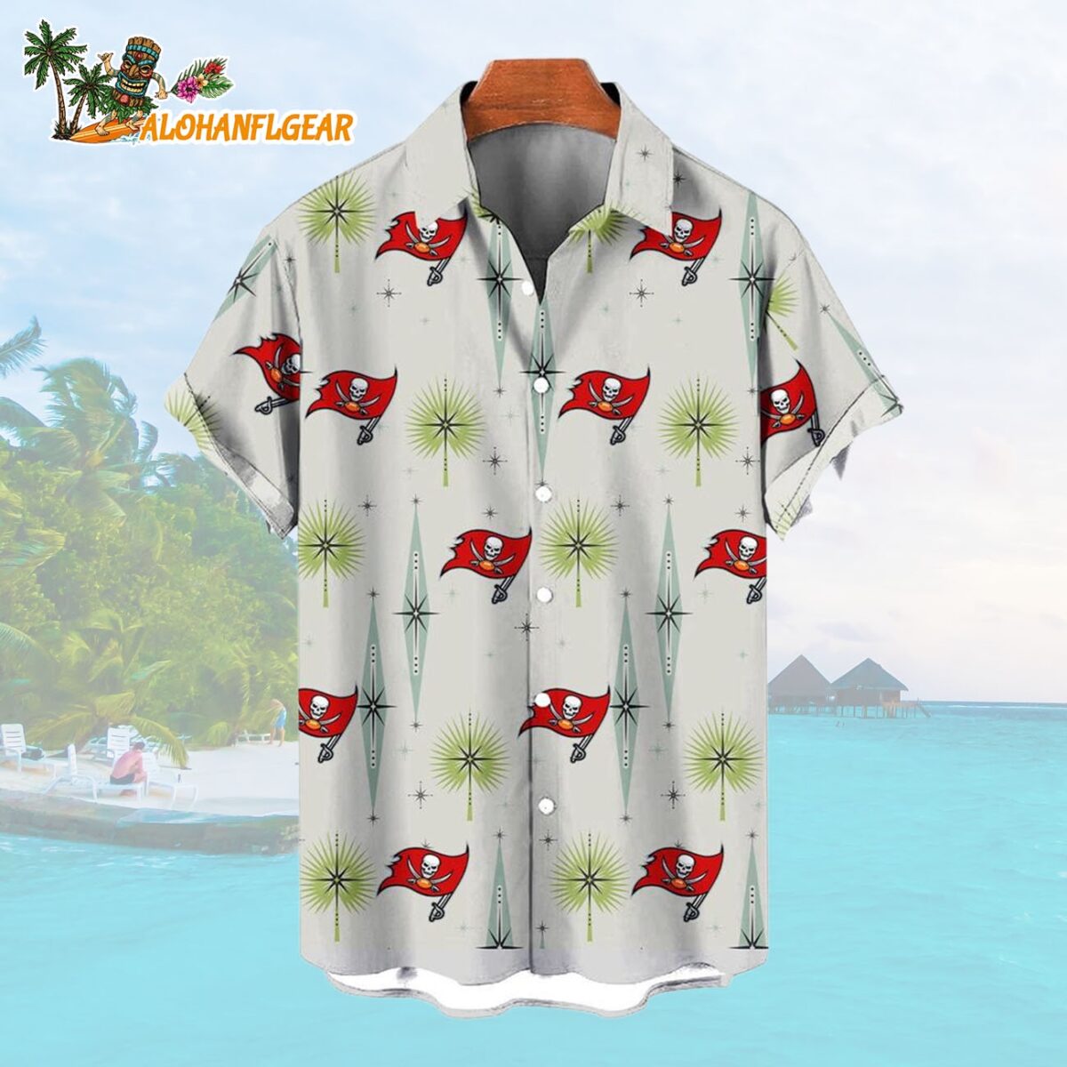Tampa Bay Buccaneers Football Team Logo Funny Aloha Hawaiian Shirt 1