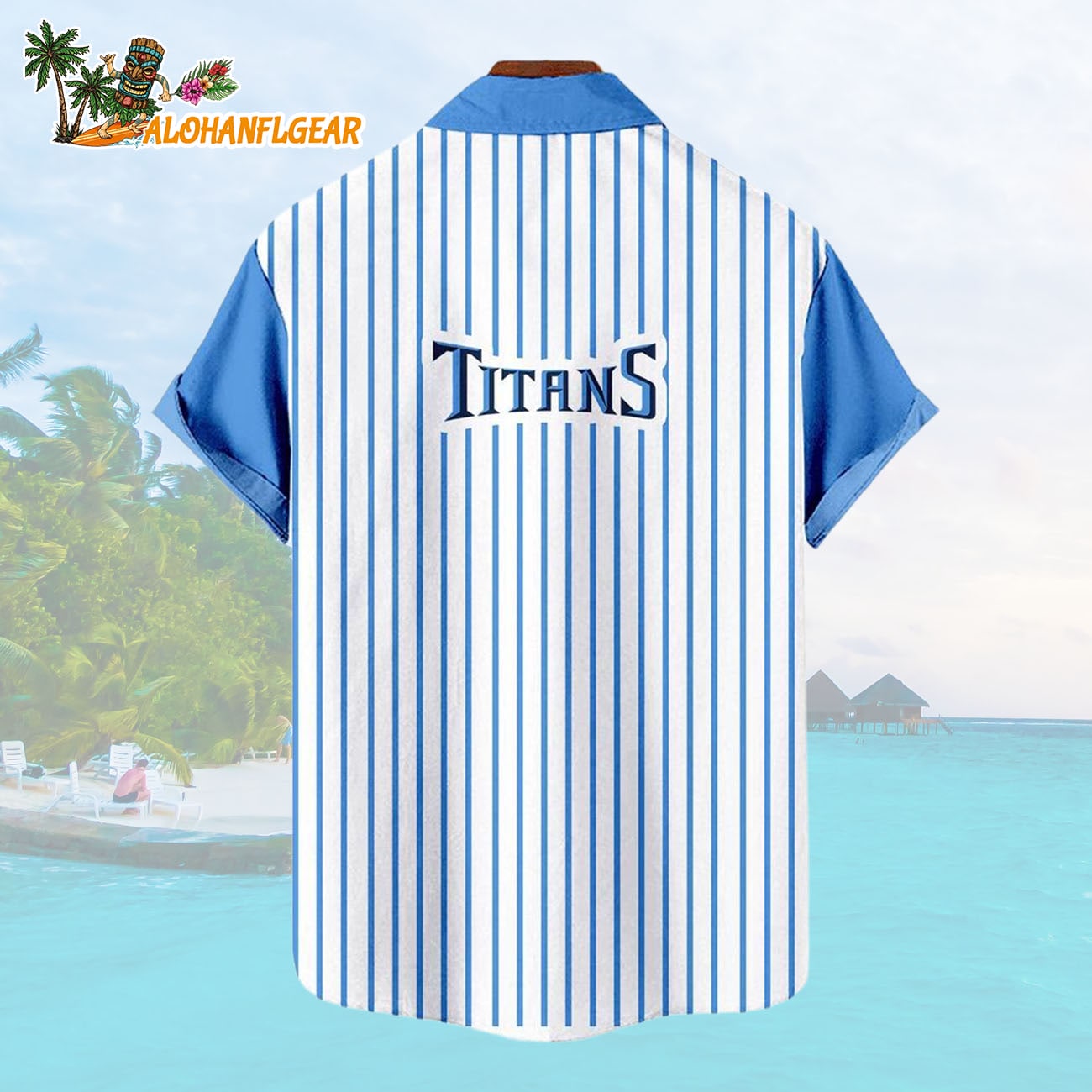 Tennessee TitansClassic Retro Mascot Line Summer Beach Hawaiian Shirt Tennessee TitansClassic Retro Mascot Line Summer Beach Hawaiian Shirt