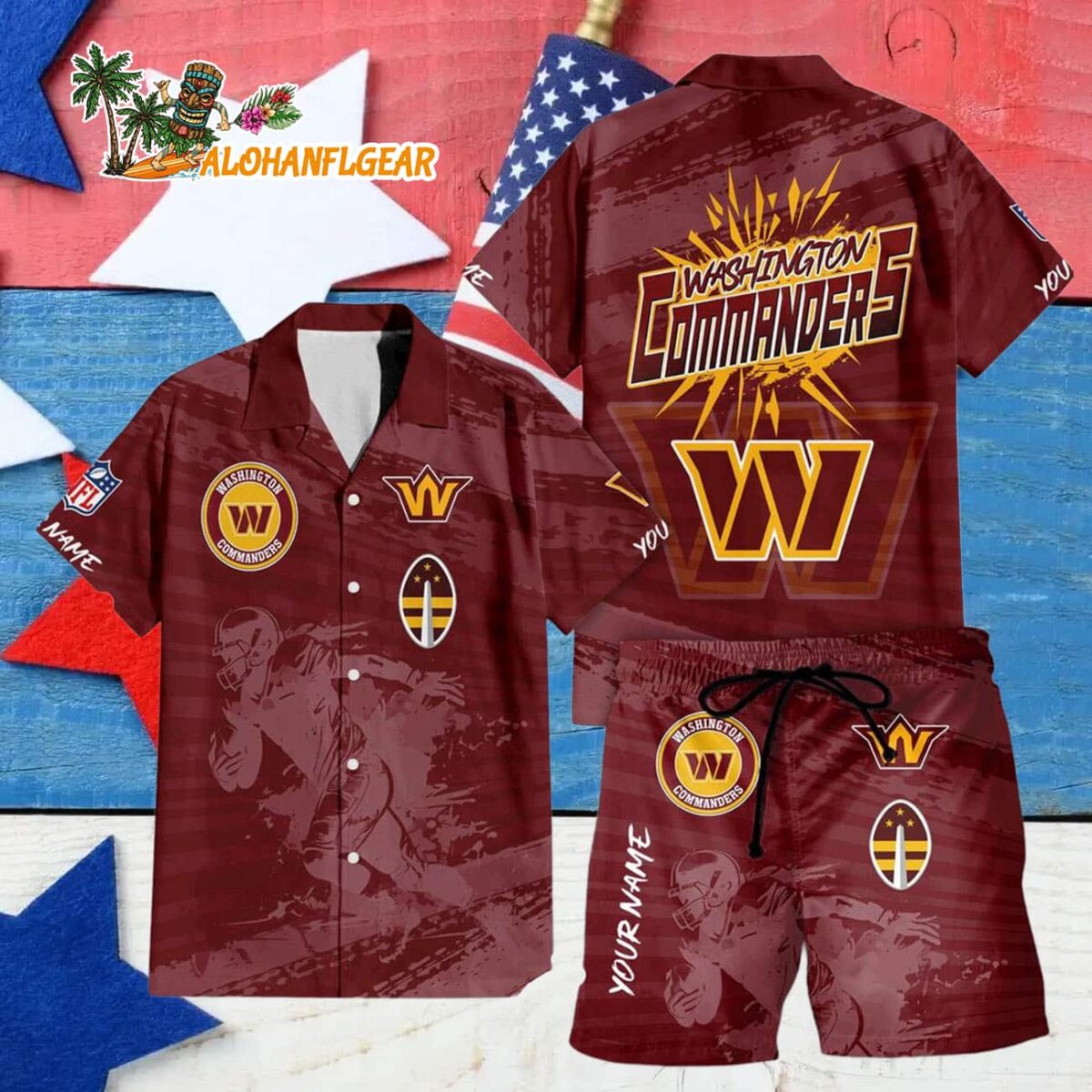 Washington Commanders Combo Hawaiian Shirt And Shorts Football Summer Beach Hawaiian Sets 4 Washington Commanders Combo Hawaiian Shirt And Shorts Football Summer Beach Hawaiian Sets 4