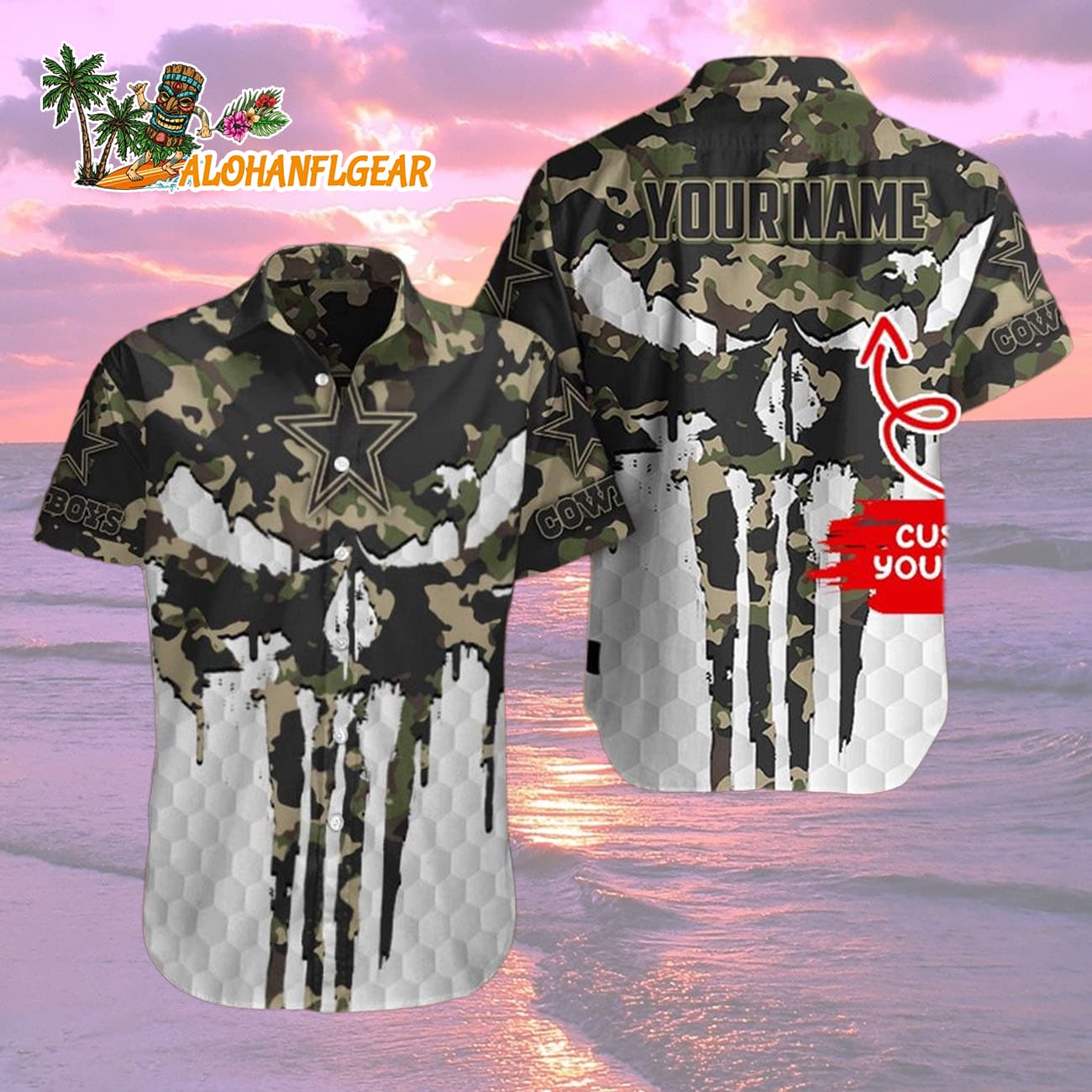 Dallas Cowboys Camo Veterans Military Hawaiian Shirt Dallas Cowboys Camo Veterans Military Hawaiian Shirt