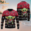 Atlanta Falcons Baby Yoda Hug The Ball Christmas Ugly Sweater