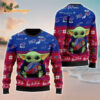 Buffalo Bills Baby Yoda Hug The Ball Christmas Ugly Sweater