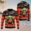 Cincinnati Bengals Baby Yoda Hug The Ball Christmas Ugly Sweater