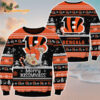 Cincinnati Bengals Merrykissmyass Funny Santa Claus Christmas Ugly Sweater