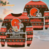 Cleveland Browns Merrykissmyass Funny Santa Claus Christmas Ugly Sweater