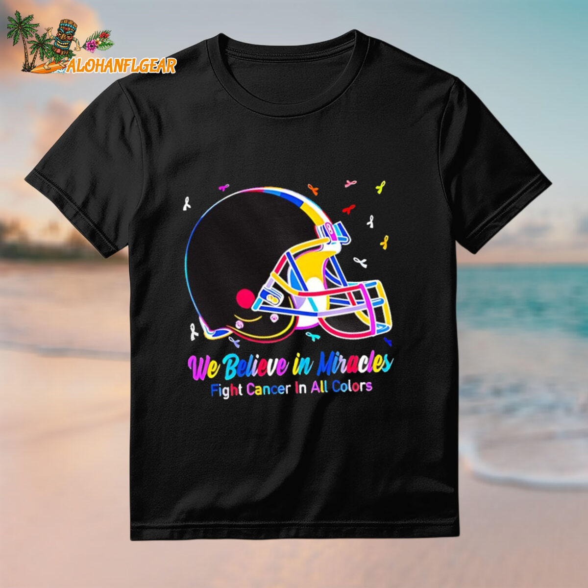 Cleveland Browns We Believe In Miracles Fight Cancer In All Colors 2025 Logo Shirt