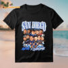 Los Angeles Chargers Football Azul Y Chrome Caricature Signature Shirt
