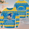 Los Angeles Chargers Merrykissmyass Funny Santa Claus Christmas Ugly Sweater