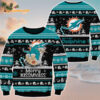 Miami Dolphins Merrykissmyass Funny Santa Claus Christmas Ugly Sweater