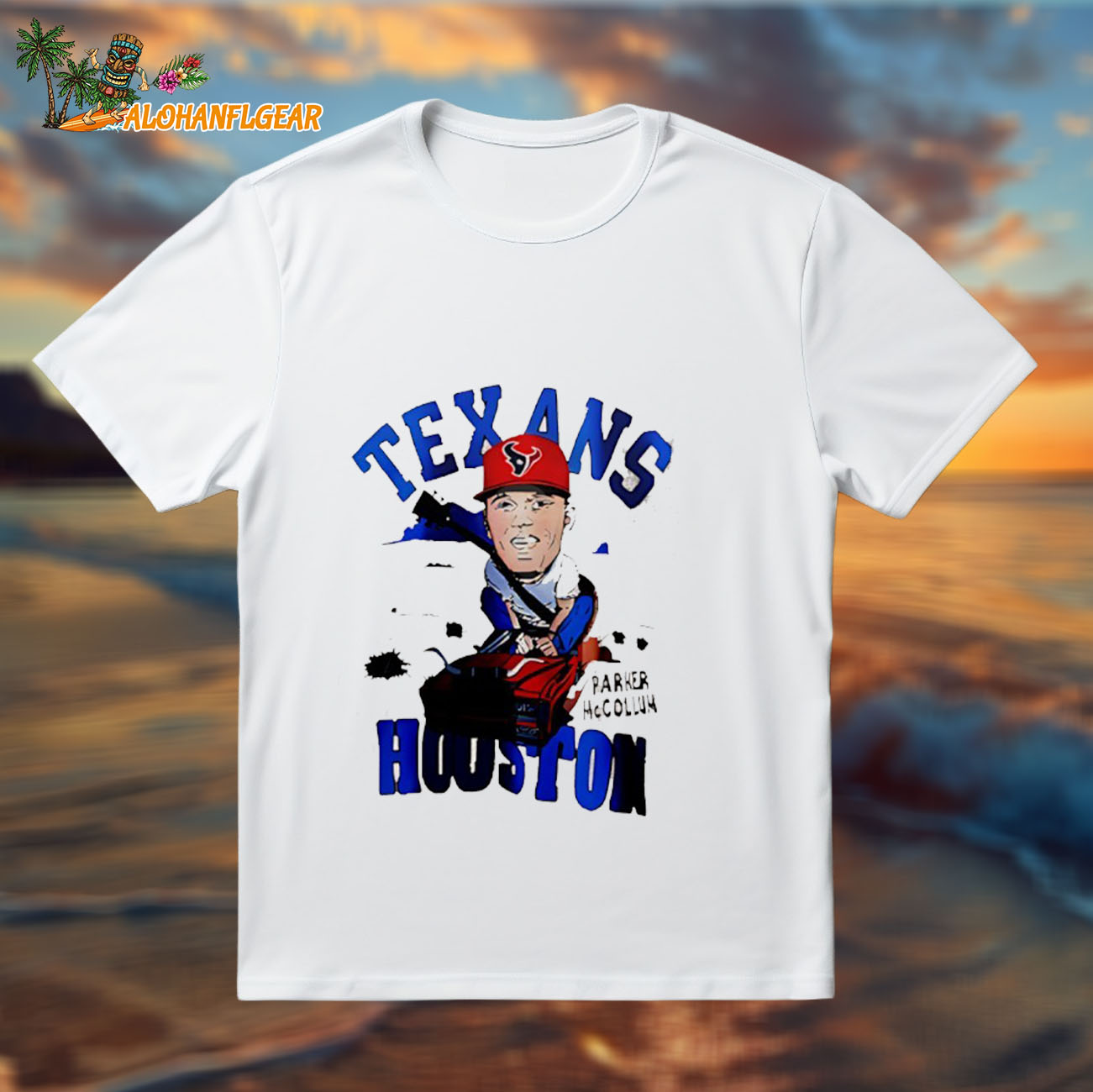 Parker Mccollum Houston Texans Baseball Caricature Shirt Parker Mccollum Houston Texans Baseball Caricature Shirt