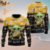 Pittsburgh Steelers Baby Yoda Hug The Ball Christmas Ugly Sweater