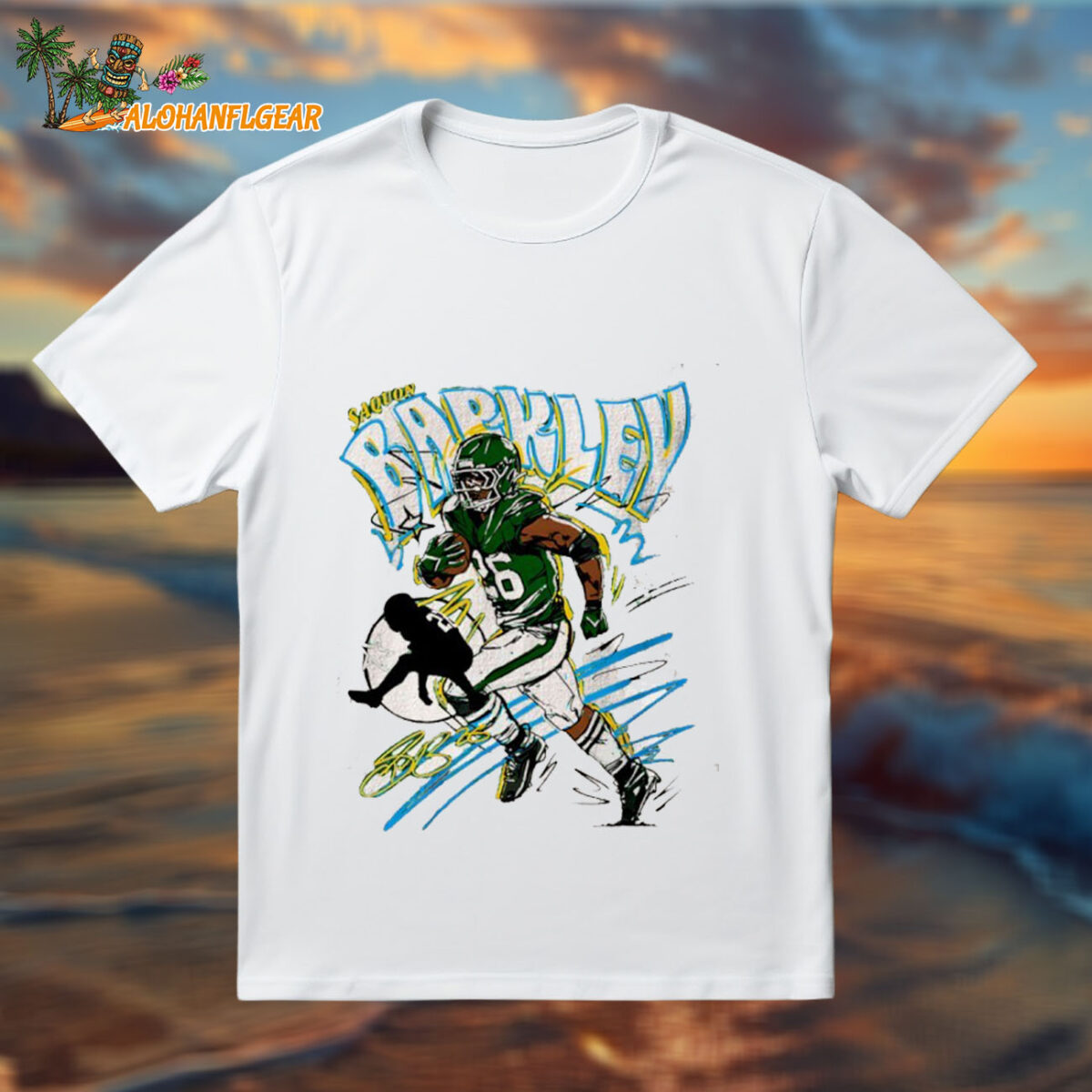 Saquon Barkley Philadelphia Eagles Football Signature Scribble Shirt
