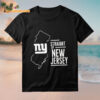 Straight Up New Jersey New York Giants State Map Shirt